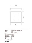 PADS Modern LED mennyezeti lámpa matt fehér, 4368 lumen