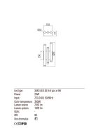 PALOS Modern LED fali lámpa matt réz, 2592 lumen