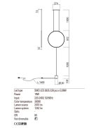 SLICK Modern LED függőlámpa matt arany, 2070 lumen