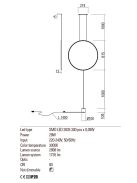 SLICK Modern LED függőlámpa matt arany, 2898 lumen