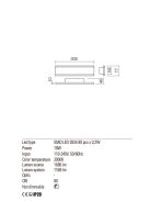 RAIL Modern LED fali lámpa fekete, 1696 lumen