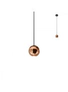 GLOBULO Modern LED függőlámpa matt fekete, 459 lumen, rose-gold