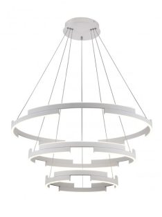 CASTLE LED csillár, fehér 3 gyürűs