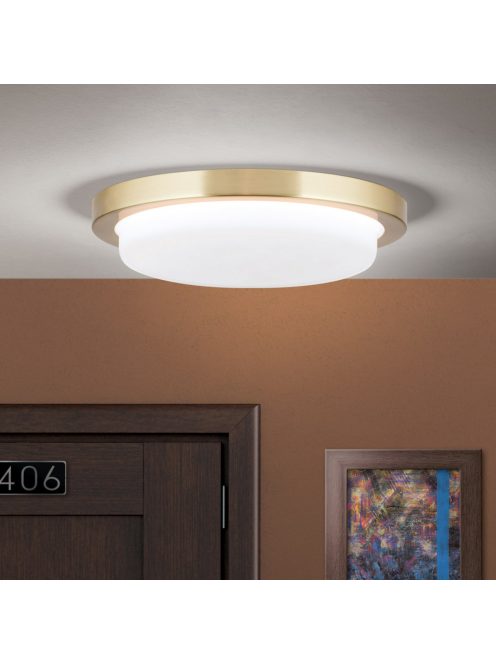 LEROX LED mennyezeti lámpa, 22 cm, matt réz