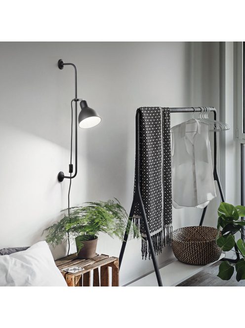 SHOWER klasszikus fali lámpa, 1-es, fekete