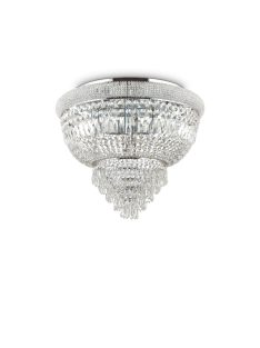 DUBAI klasszikus-kristály mennyezeti lámpa, króm