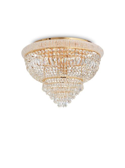 DUBAI klasszikus-kristály mennyezeti lámpa, arany, 24-es