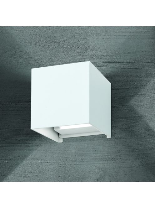 CUBE indirekt LED kültéri fali lámpa,matt fehér színű
