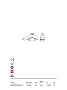 ROOF  kültéri LED  fali lámpa sötétbarna IP54 8W/3000K