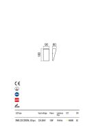 JAPO  kültéri LED  fali lámpa sötétbarna IP54 12W/4000K
