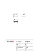 Even kültéri LED fali lámpa, sötétszűrke 10112