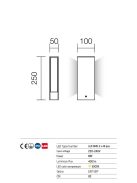 Twin kültéri LED állólámpa, sötétbarna 10290