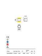 RONDO  kültéri LED  direkt/ indirekt lámpa  sötétbarna IP54 12W/4000K