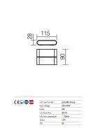Pocket kültéri LED fali lámpa, matt fehér 10214