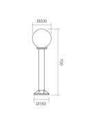 Sfera 200 kültéri állólámpa, fekete 10468